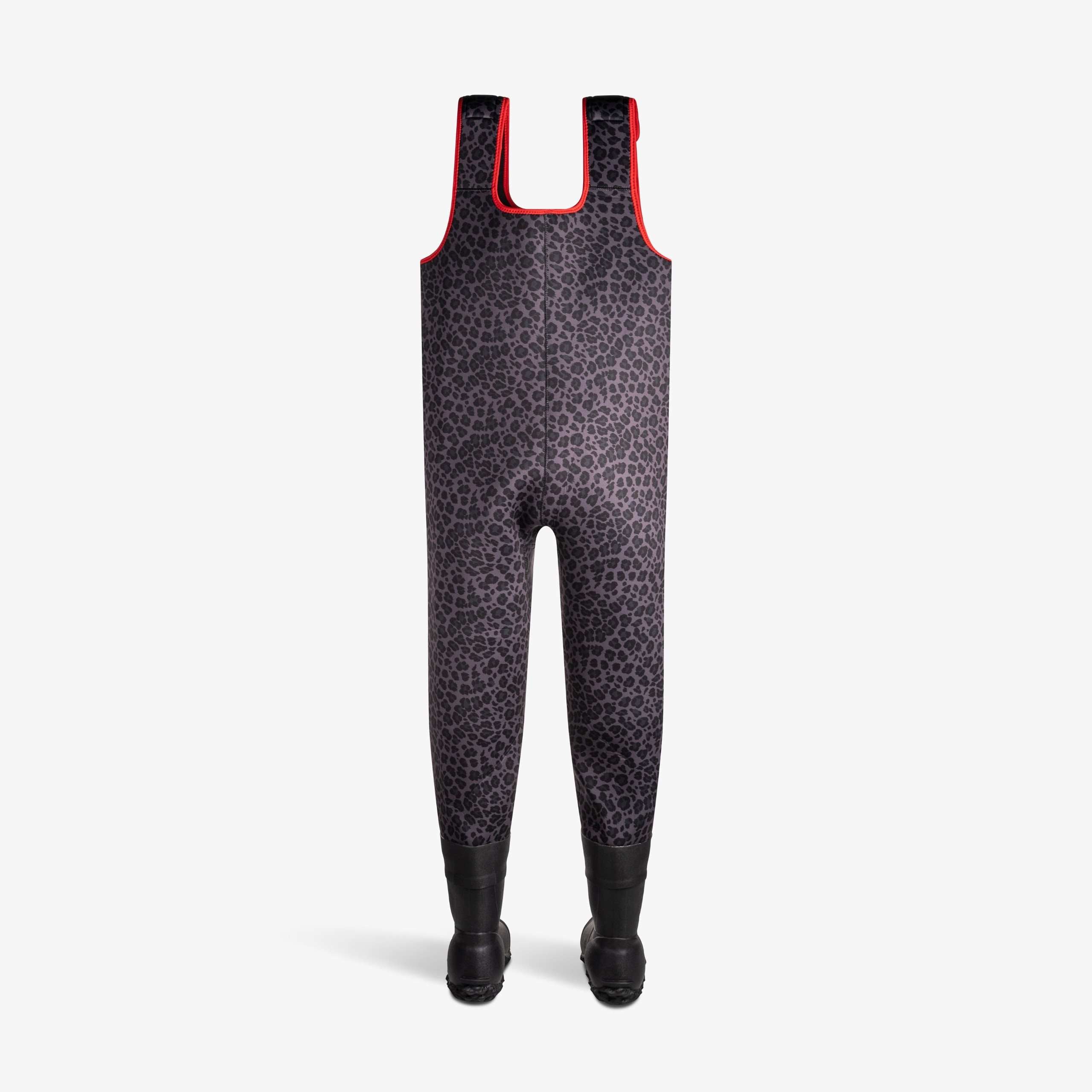 Retro Waders | Womens - Shadow Leopard/Red