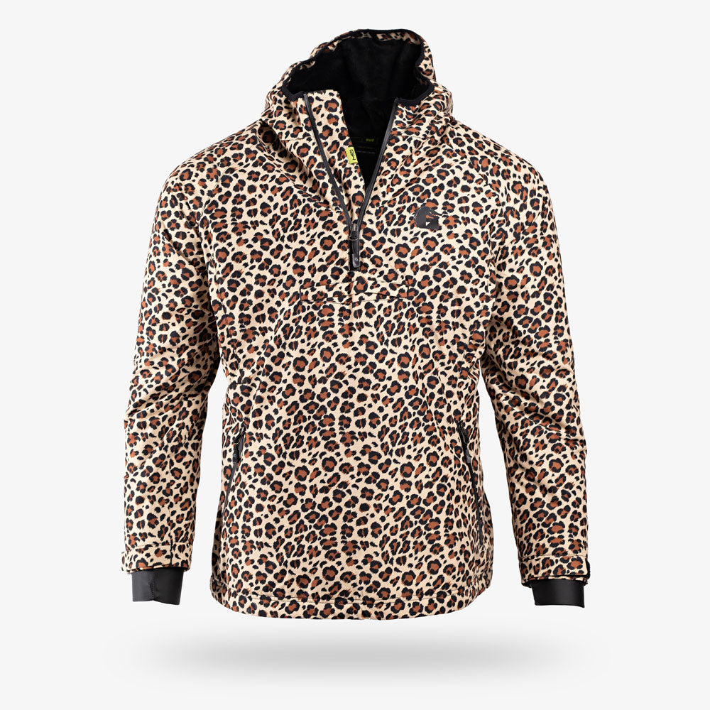 Waterproof 1/2 Zip Bog Hoodie | Womens - Leopard/Black