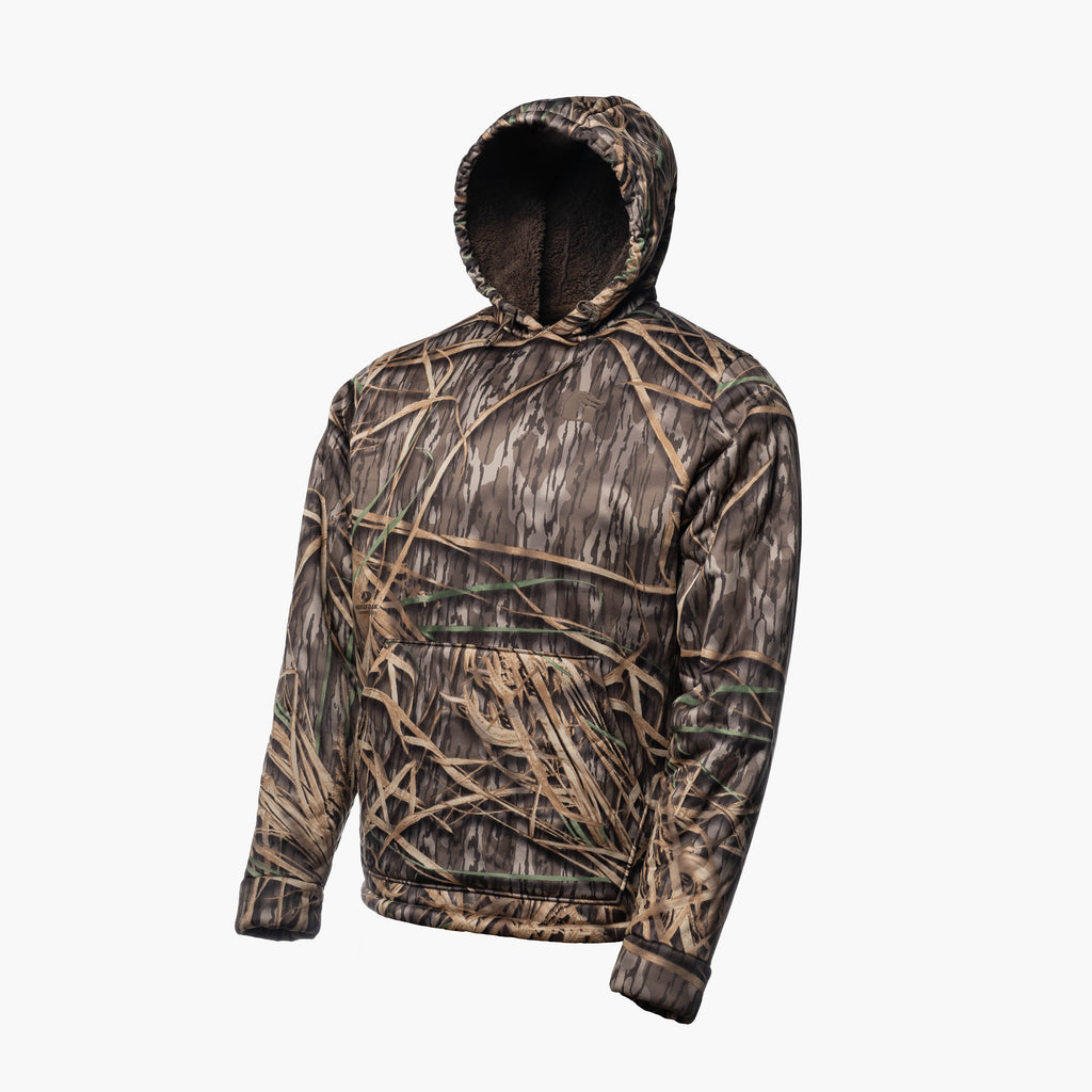 Heavy Weight Sherpa Hoodie  | Mens - Mossy Oak Original Shadow Grass