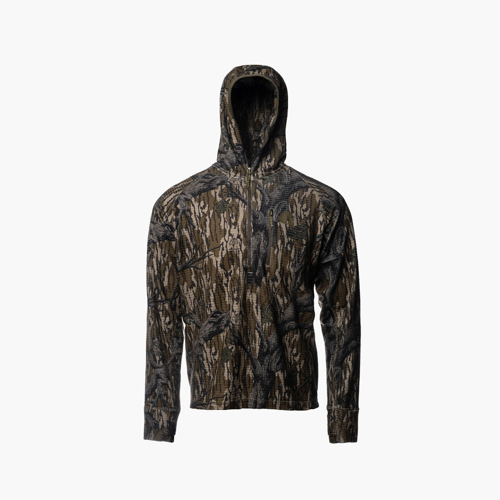 Waypoint Grid Fleece 1/2 Zip Hoodie | Mens - Mossy Oak Treestand