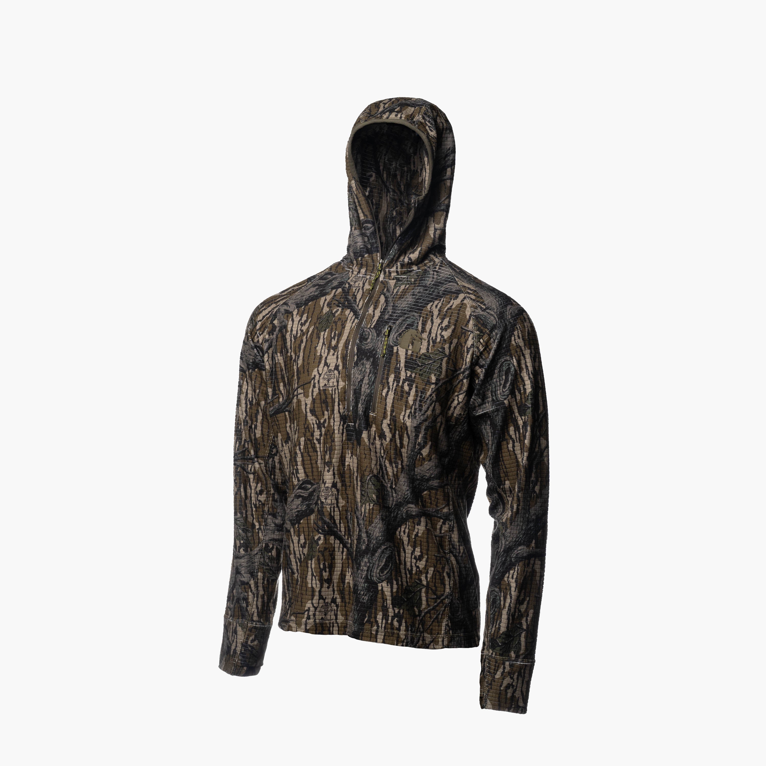Waypoint Grid Fleece 1/2 Zip Hoodie | Mens - Mossy Oak Treestand