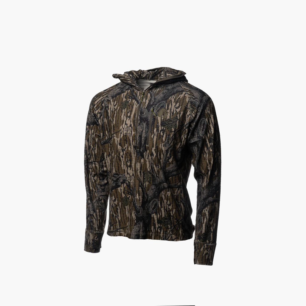Waypoint Grid Fleece 1/2 Zip Hoodie | Mens - Mossy Oak Treestand