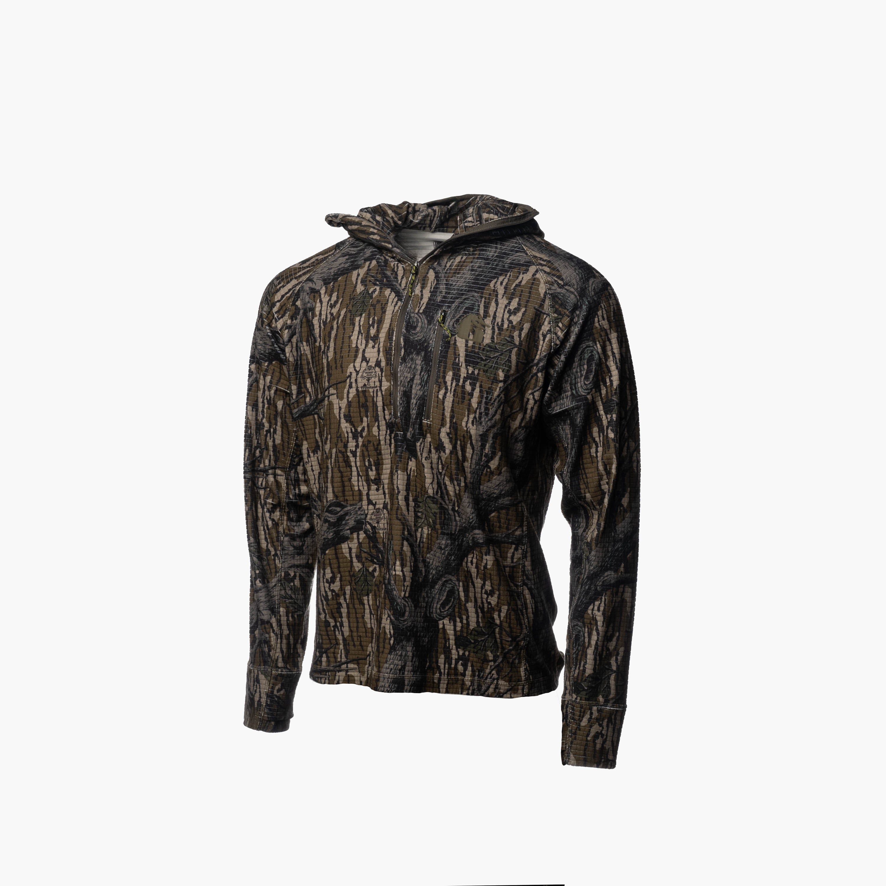Waypoint Grid Fleece 1/2 Zip Hoodie | Mens - Mossy Oak Treestand