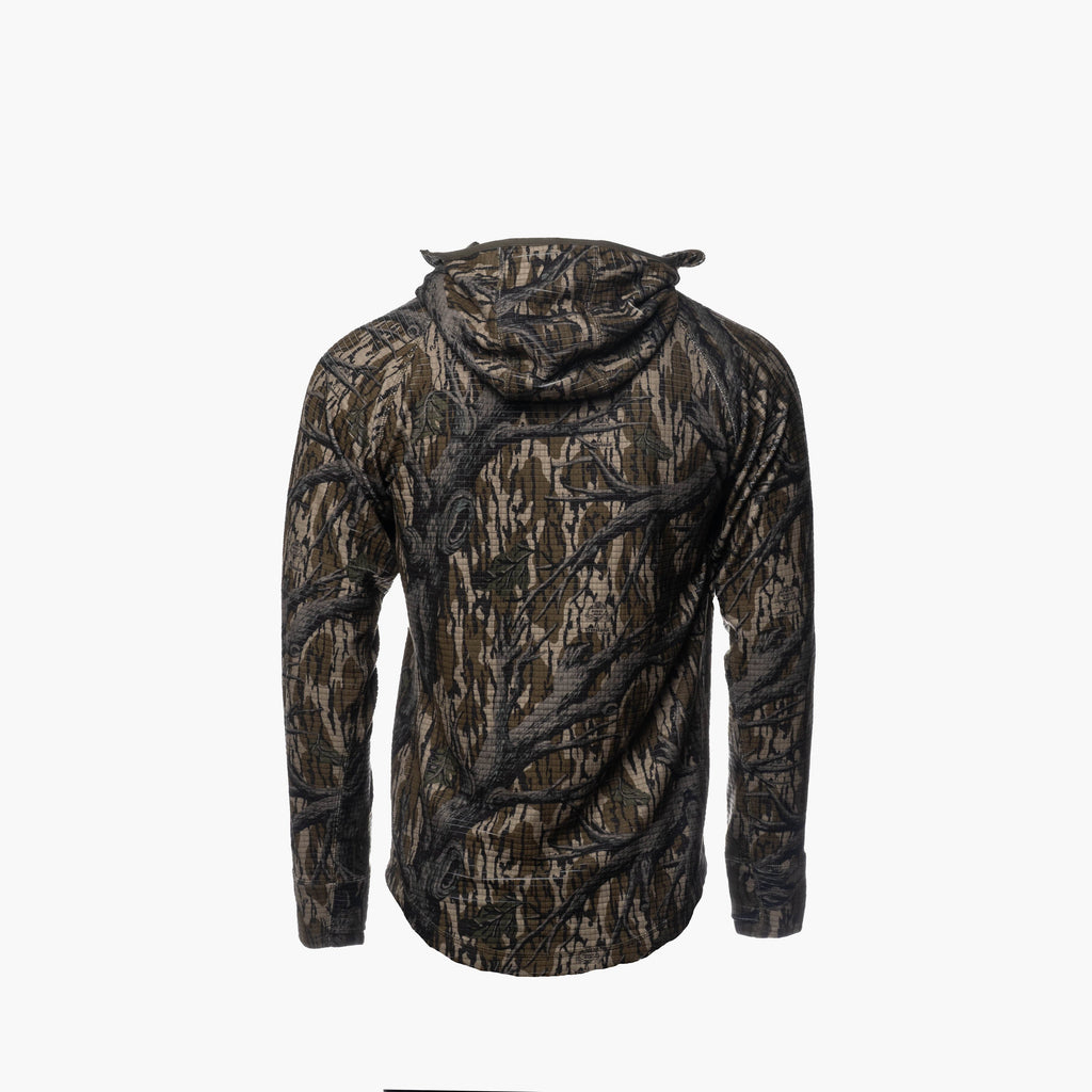 Waypoint Grid Fleece 1/2 Zip Hoodie | Mens - Mossy Oak Treestand