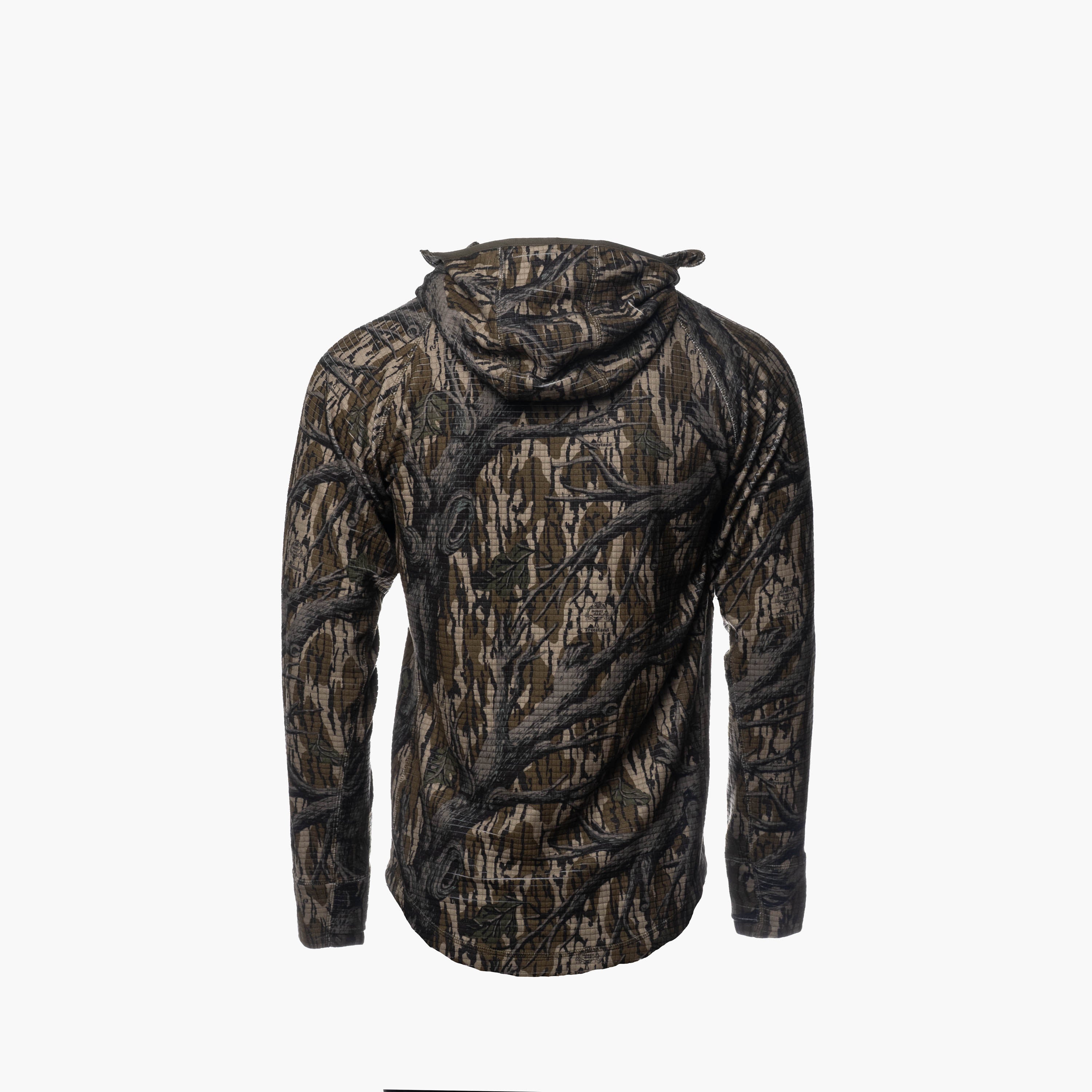 Waypoint Grid Fleece 1/2 Zip Hoodie | Mens - Mossy Oak Treestand