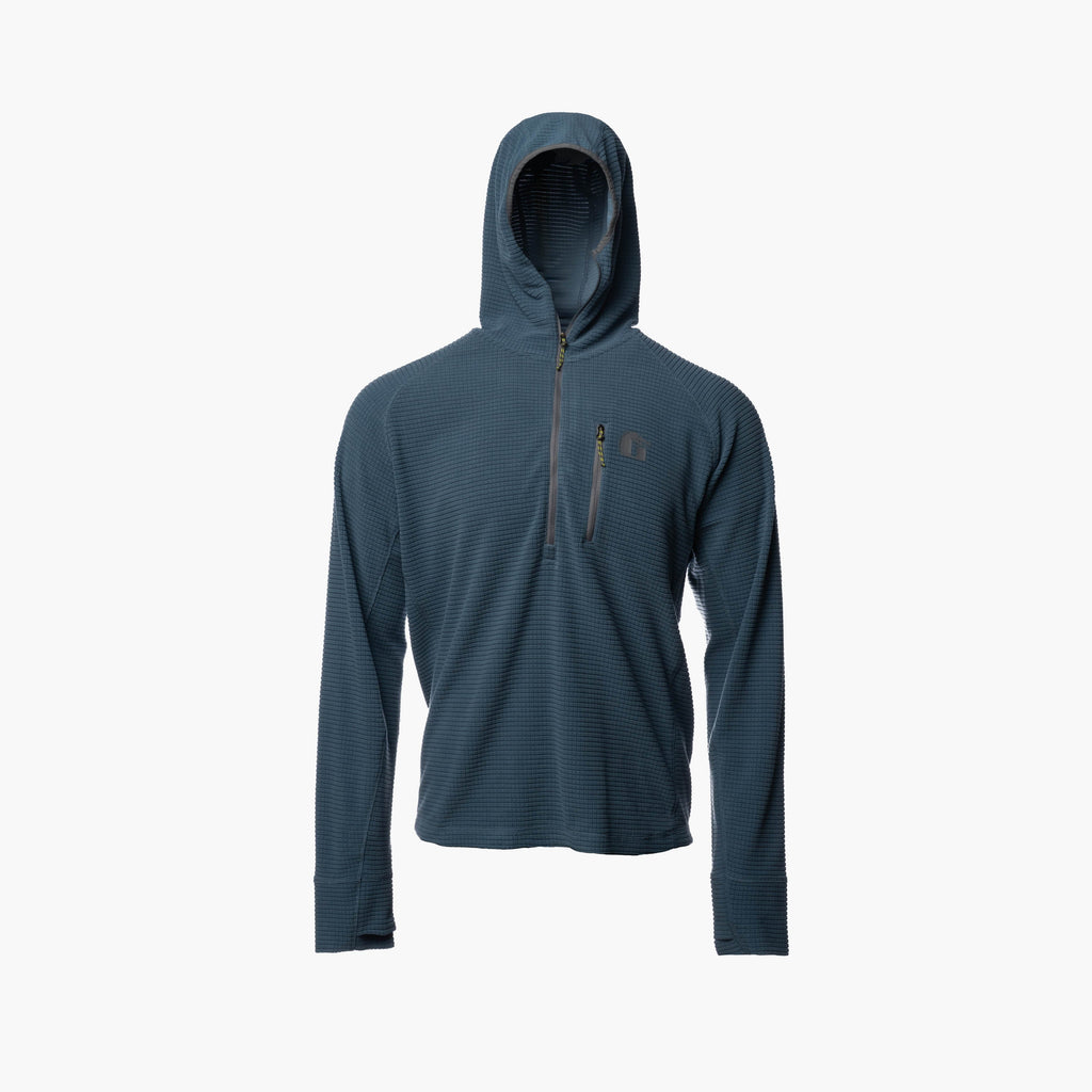 Waypoint Grid Fleece 1/2 Zip Hoodie | Mens - Storm