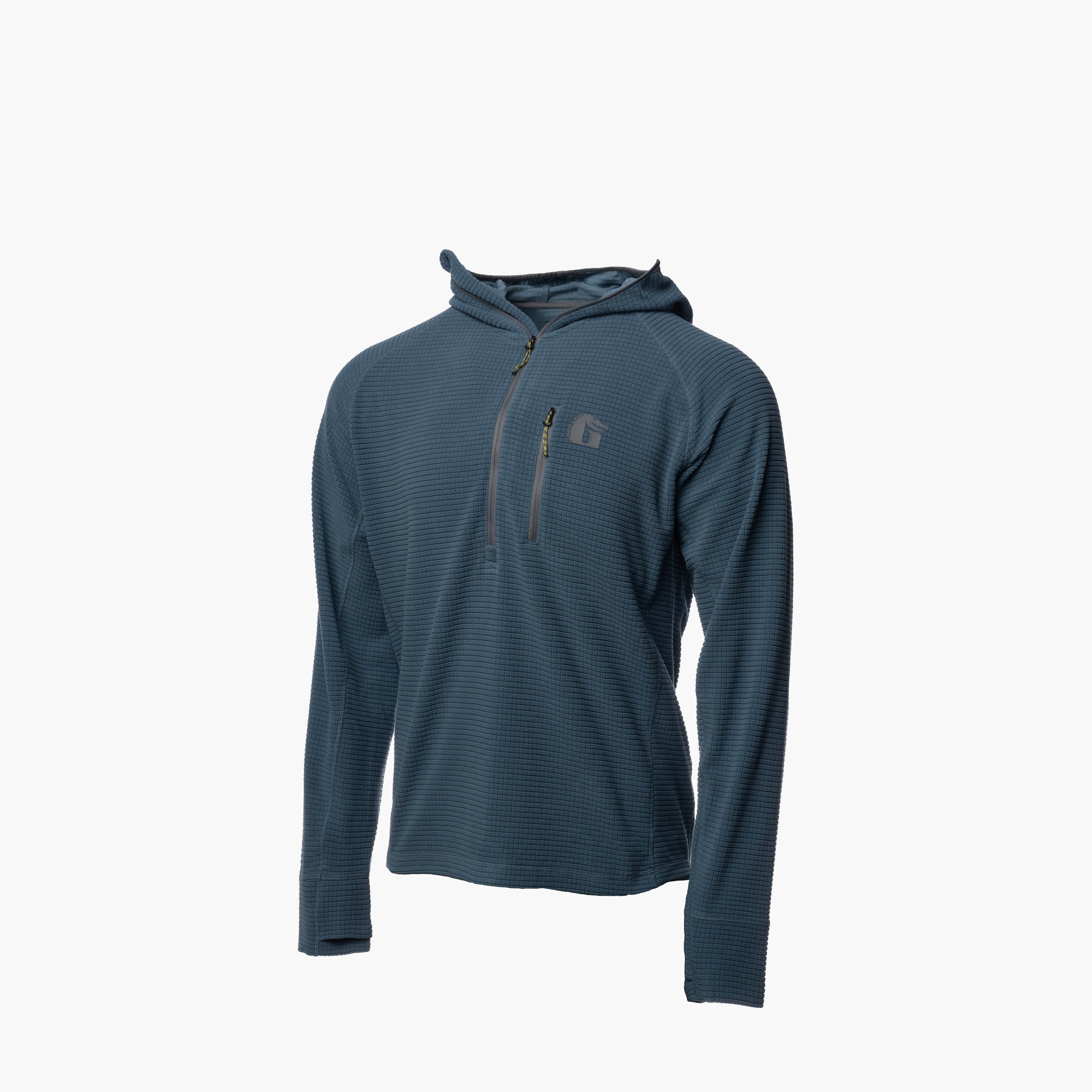 Waypoint Grid Fleece 1/2 Zip Hoodie | Mens - Storm