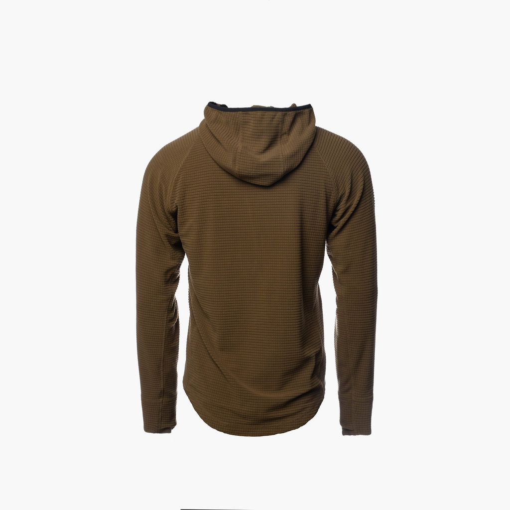 Waypoint Grid Fleece 1/2 Zip Hoodie | Womens - Coyote