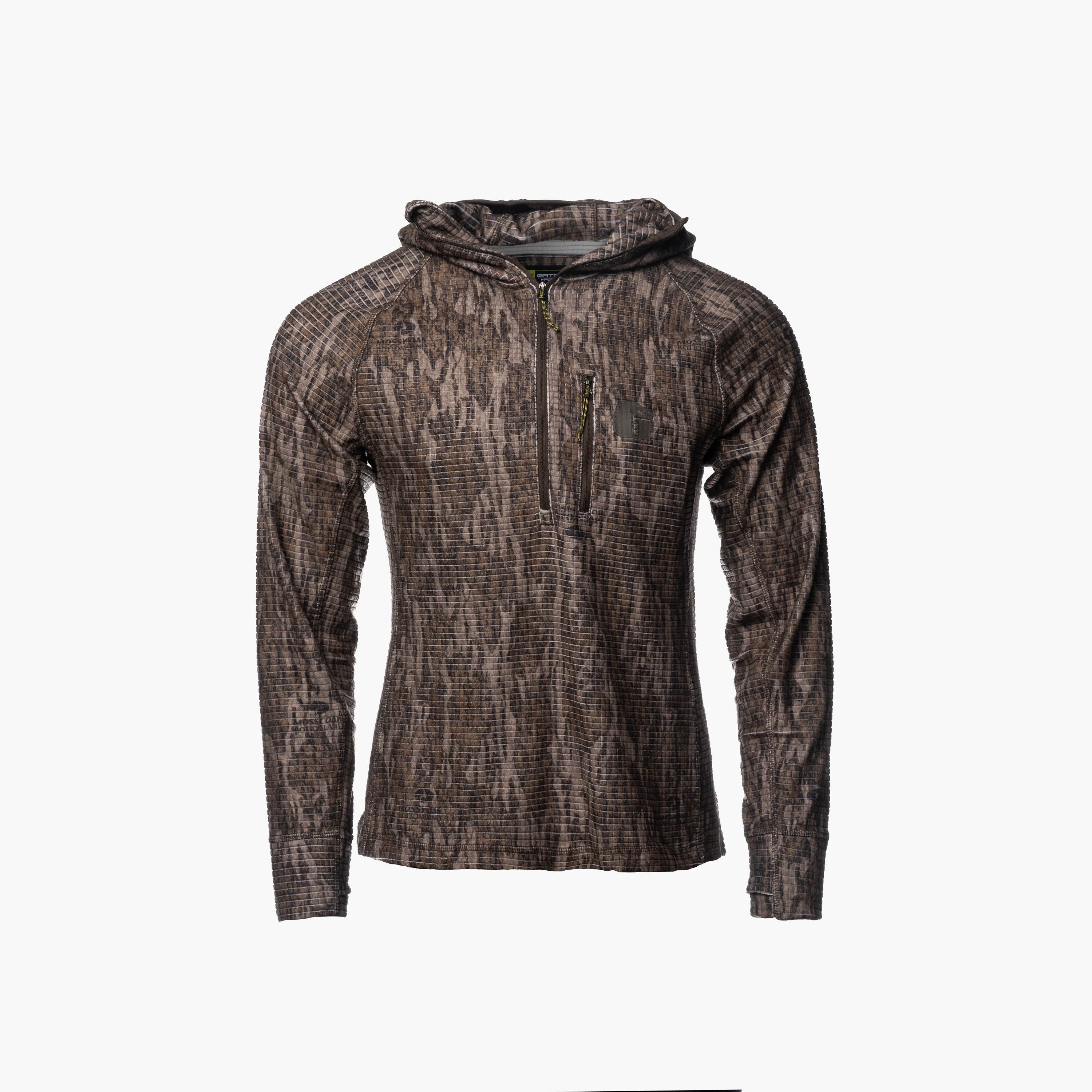 Waypoint Grid Fleece 1/2 Zip Hoodie | Womens - Mossy Oak Bottomland