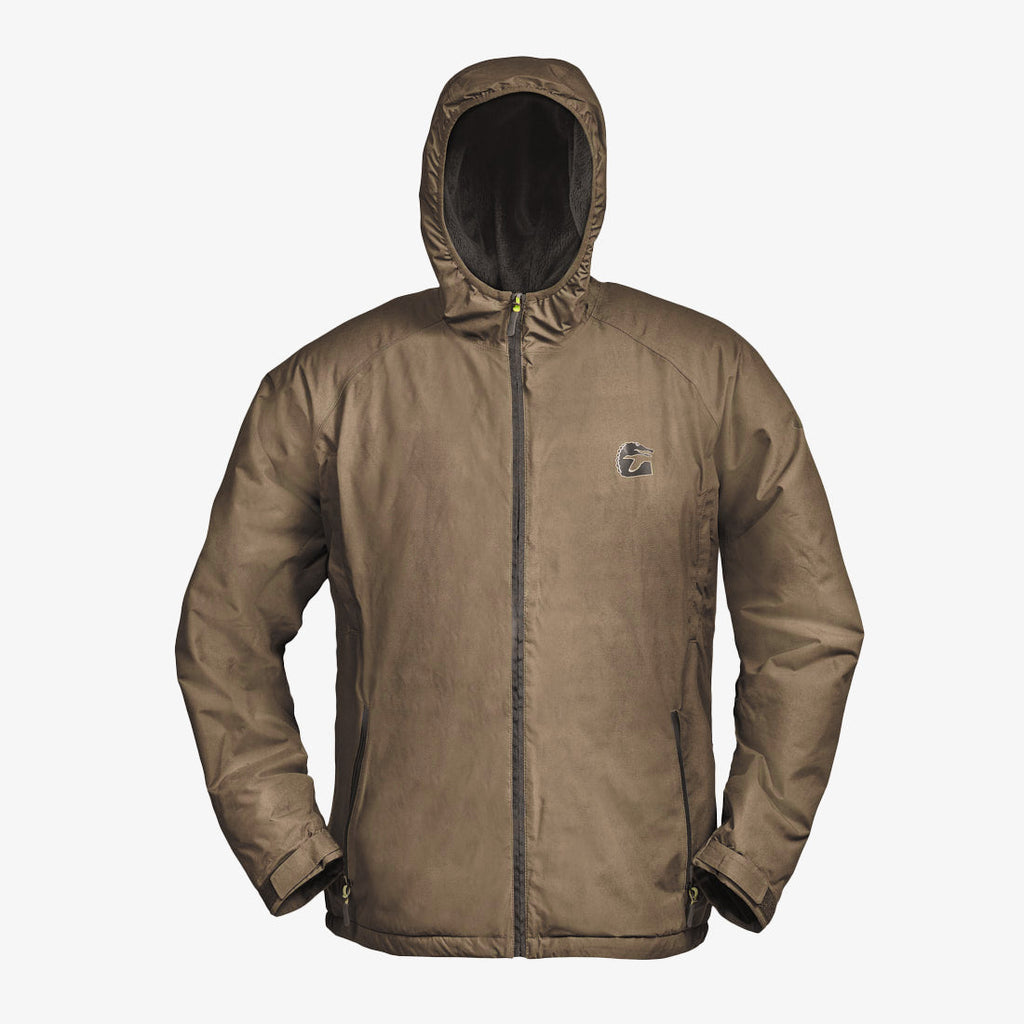 Waterproof Full Zip Bog Hoodie | Mens - Brown