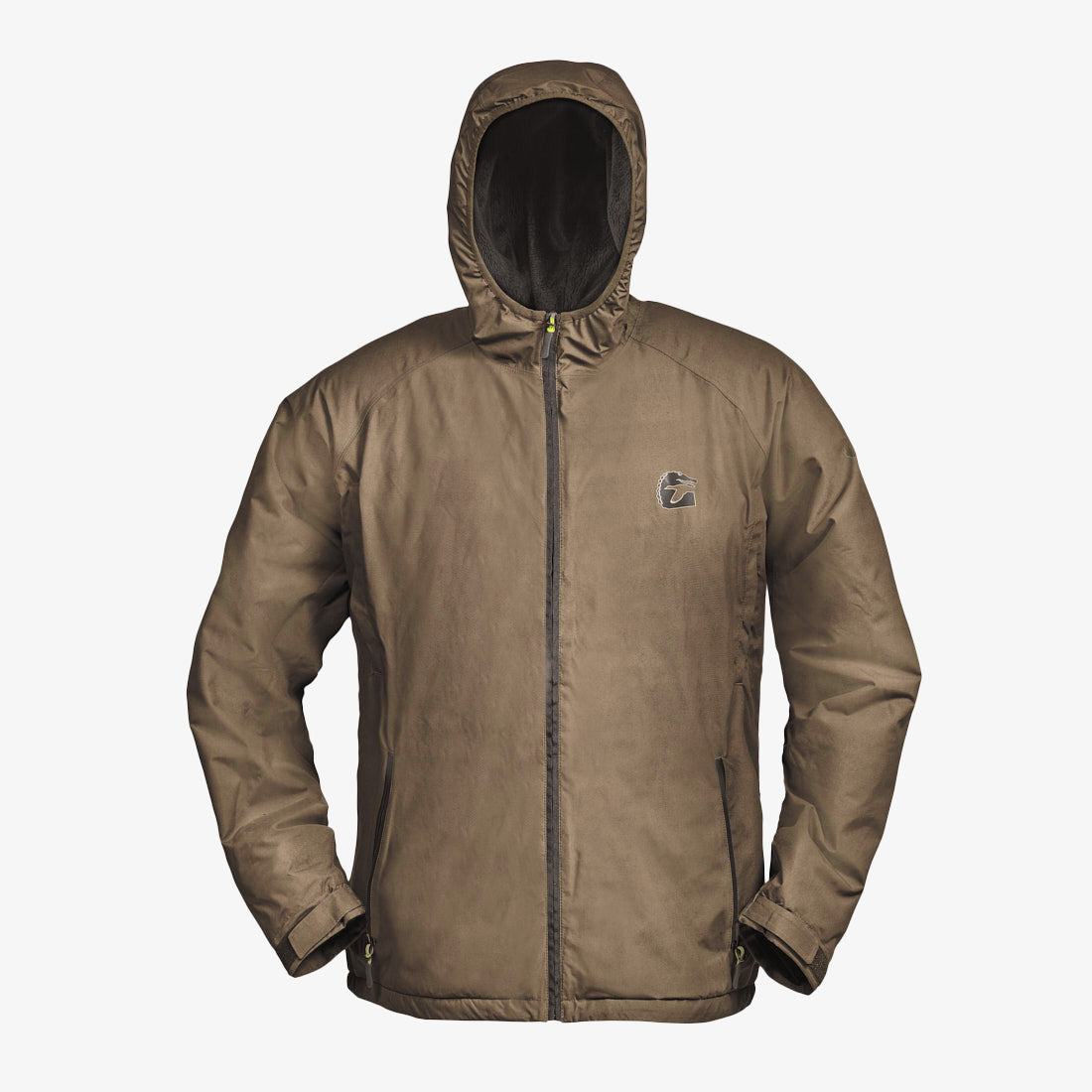 Waterproof Full Zip Bog Hoodie | Mens - Brown