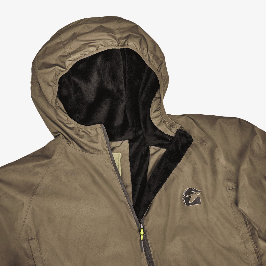 Waterproof Full Zip Bog Hoodie | Mens - Brown