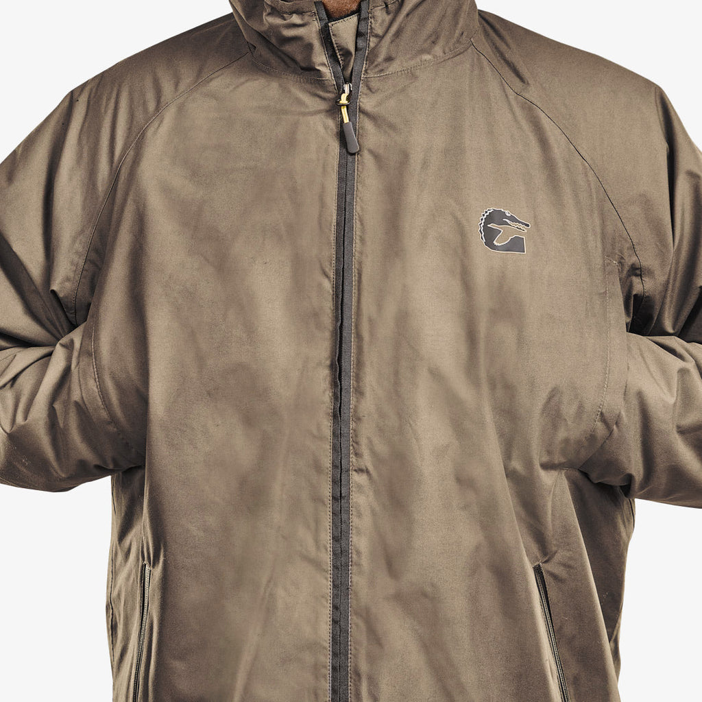 Waterproof Full Zip Bog Hoodie | Mens - Brown