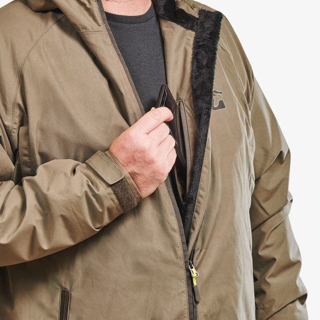 Waterproof Full Zip Bog Hoodie | Mens - Brown