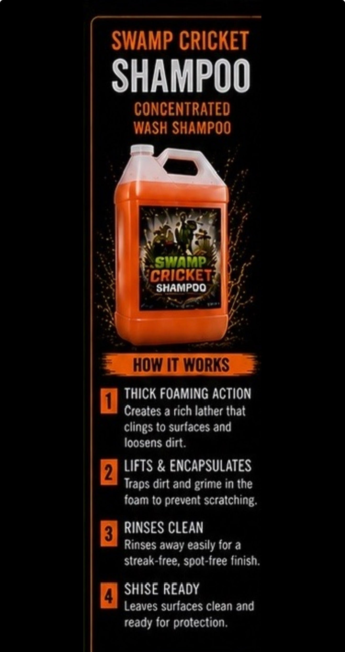 Swamp Cricket Shampoo- 1 gallon