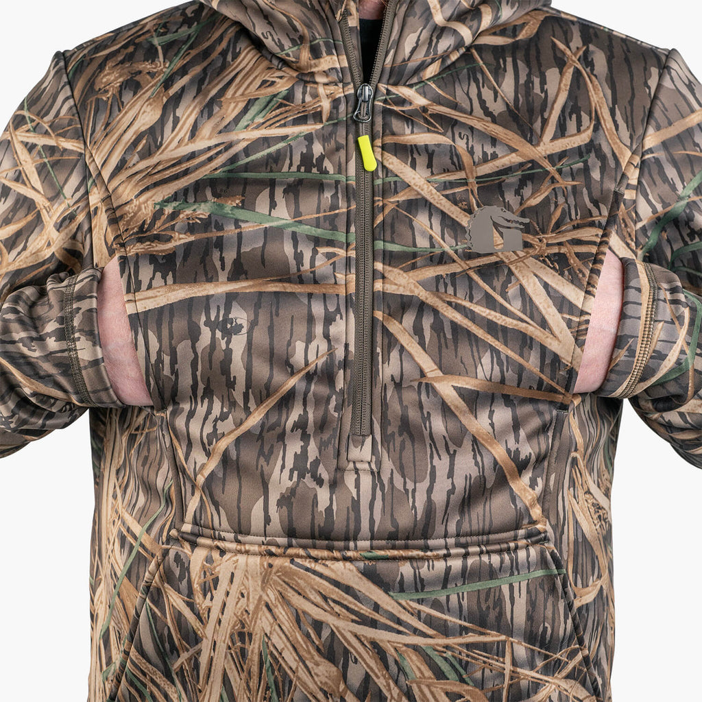 Catahoula 1/2 Zip Hoodie | Mens - Mossy Oak Original Shadowgrass